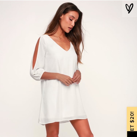Lulus Dresses & Skirts - Lulus Shifting Dears Ivory long sleeve dress